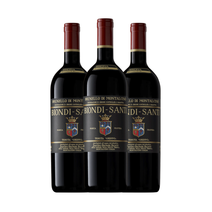 Biondi Santi Cassa Verticale 3 Brunello di Montalcino Il Greppo 2006-2007-2008